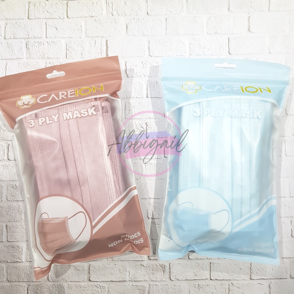 𝘈𝘉𝘎✰ Masker Earloop 3ply Premium Series / Earloop Warna Warni Emboss Careion Isi 50pcs 1046