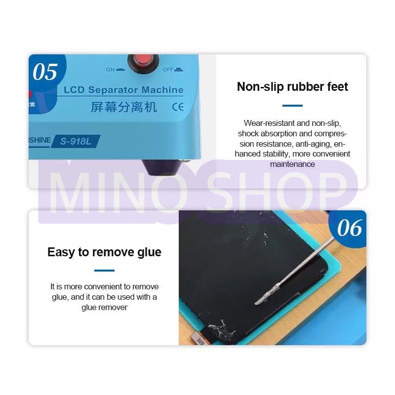 MESIN PEMISAH KACA TOUCHSCREEN - SEPARATOR SUNSHINE S-918L 8.5 INCH