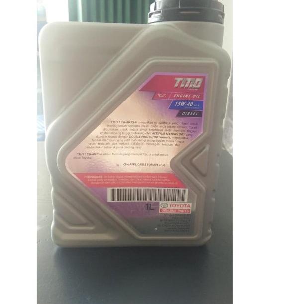 Oli Mesin Mobil Toyota Diesel TMO Hitam 15W-40 Synthetic 1 liter Asli