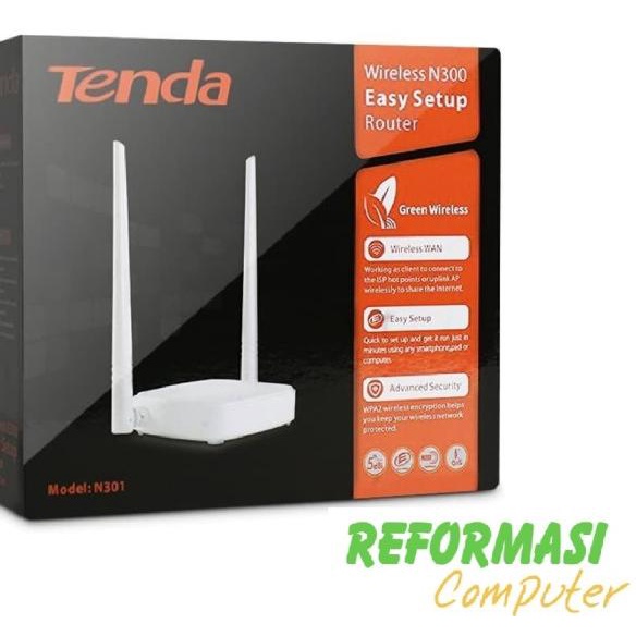 Tenda N301 3 in 1 Wireless ROUTER+Access Point+EXTENDER WIFI 301 AP