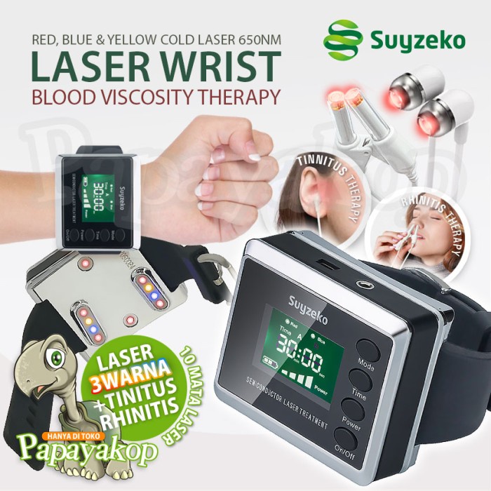 Jam Laser Kesehatan Terapi Darah & Jantung 10 Mata Laser Suyzeko
