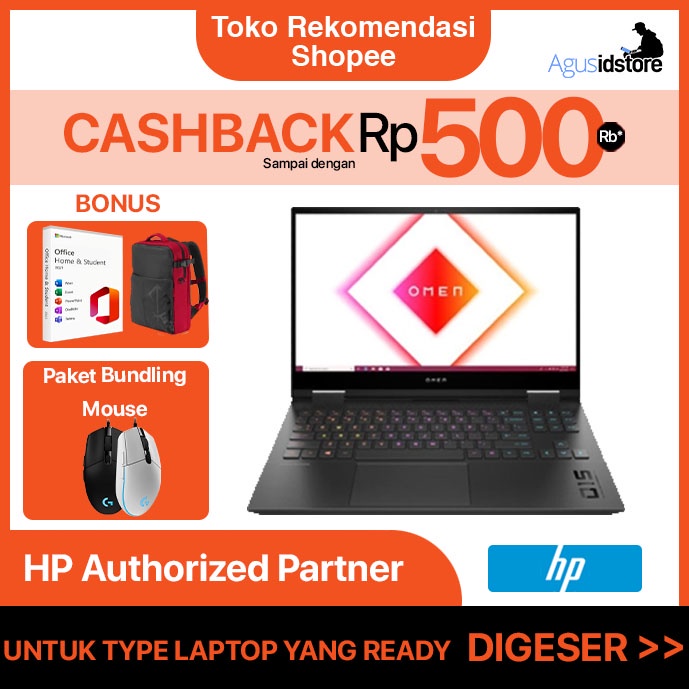 HP OMEN 15 16 INTEL i5 i7 i9 Ryzen 5 7 9 VGA RTX 16/32 GB 3200MHz 512/1TB SSD