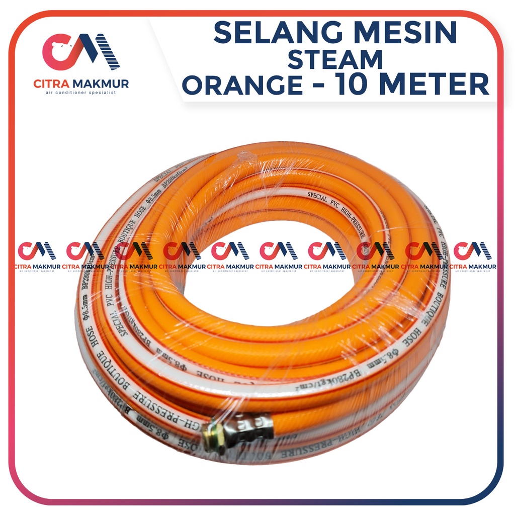 Selang Steam Mesin Cuci AC Kyodo Orange 10 Meter 280 Kgf/cm  diameter 8.5mm high pressure kompresor jet cleaner Motor Mobil Taman kyowa sanchin selang compressor angin