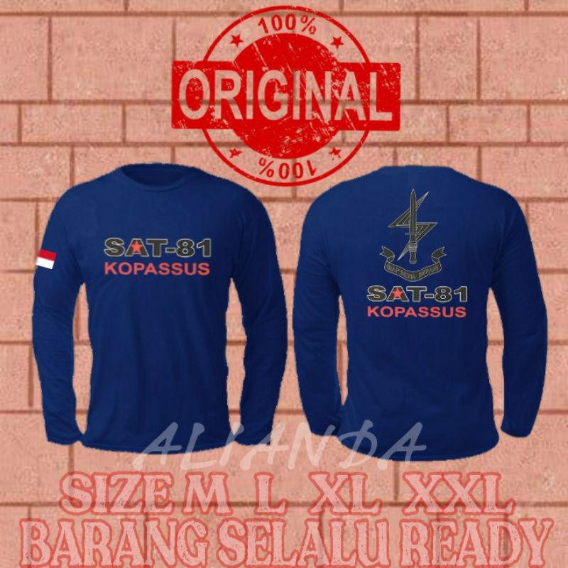 KAOS KOPASSUS SAT 81 GULTOR TANGAN PANJANG