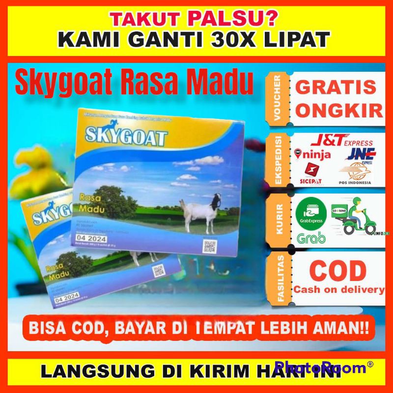 

SKYGOAT MADU SKYGOAT SUSU KAMBING ETAWA BUBUK RASA MADU PROPOLIS ISI 8 SACHET