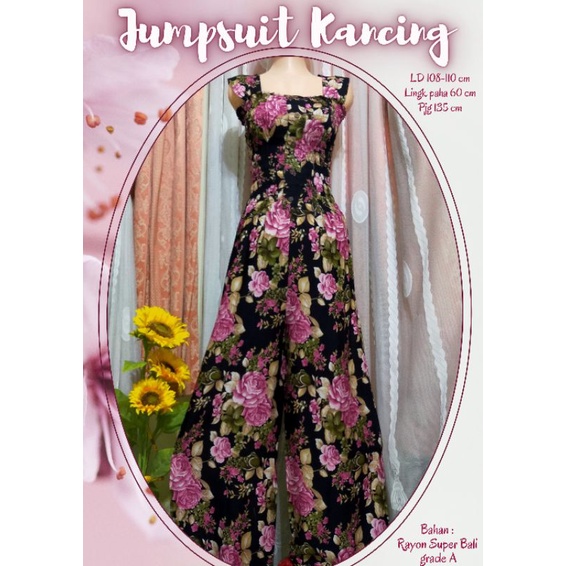 Jumpsuit kancing celana panjang //Jumpsuit kerut panjang // Jumpsuit kerut kancing