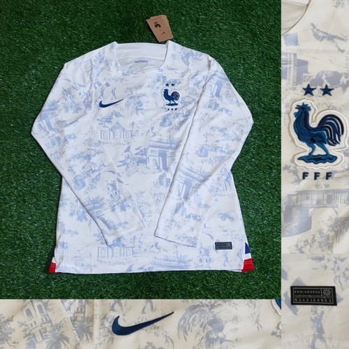 Jersey Longsleeve Prancis Away Piala Dunia 2022 2023 Grade Ori Import Baju Sepak Bola Lengan Panjang