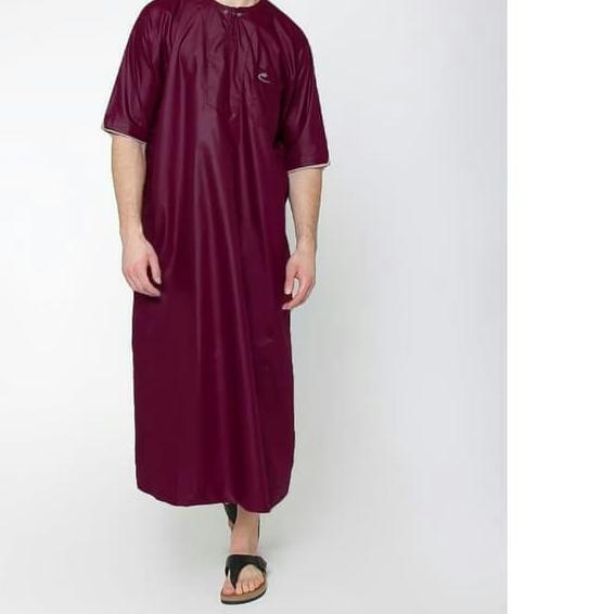 Jubah Arabi Al Isra Pria Muslim lengan pendek