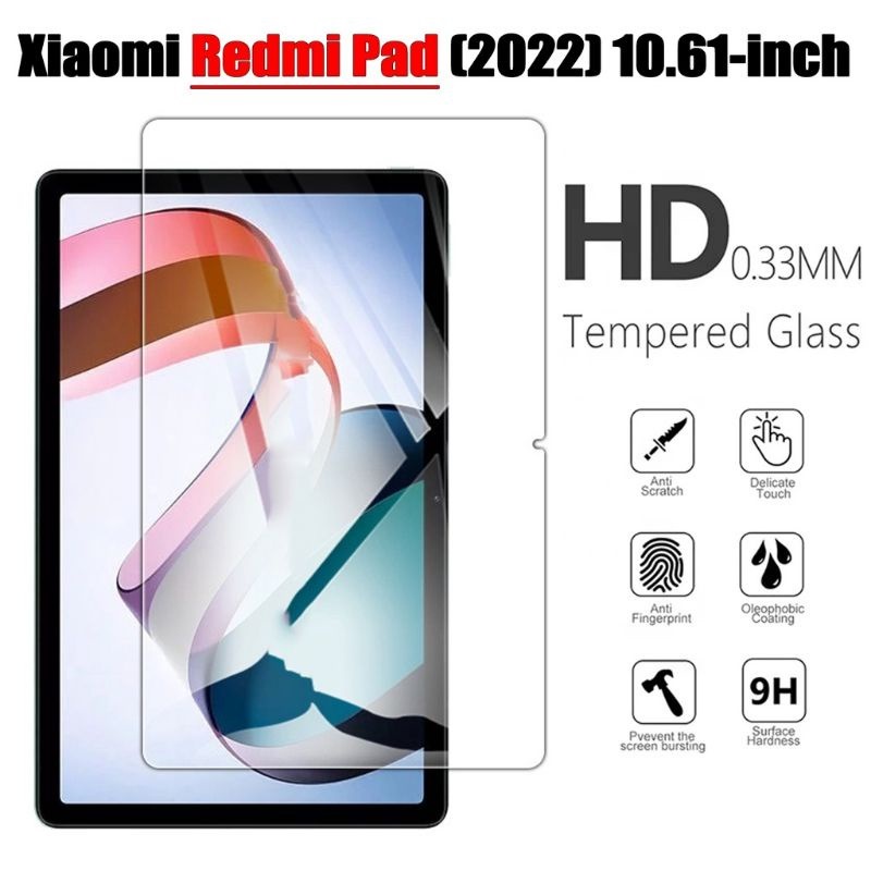 Pelindung Layar bahan Tempered glass Redmi Pad 10.6 Inch dan Redmi Pad SE