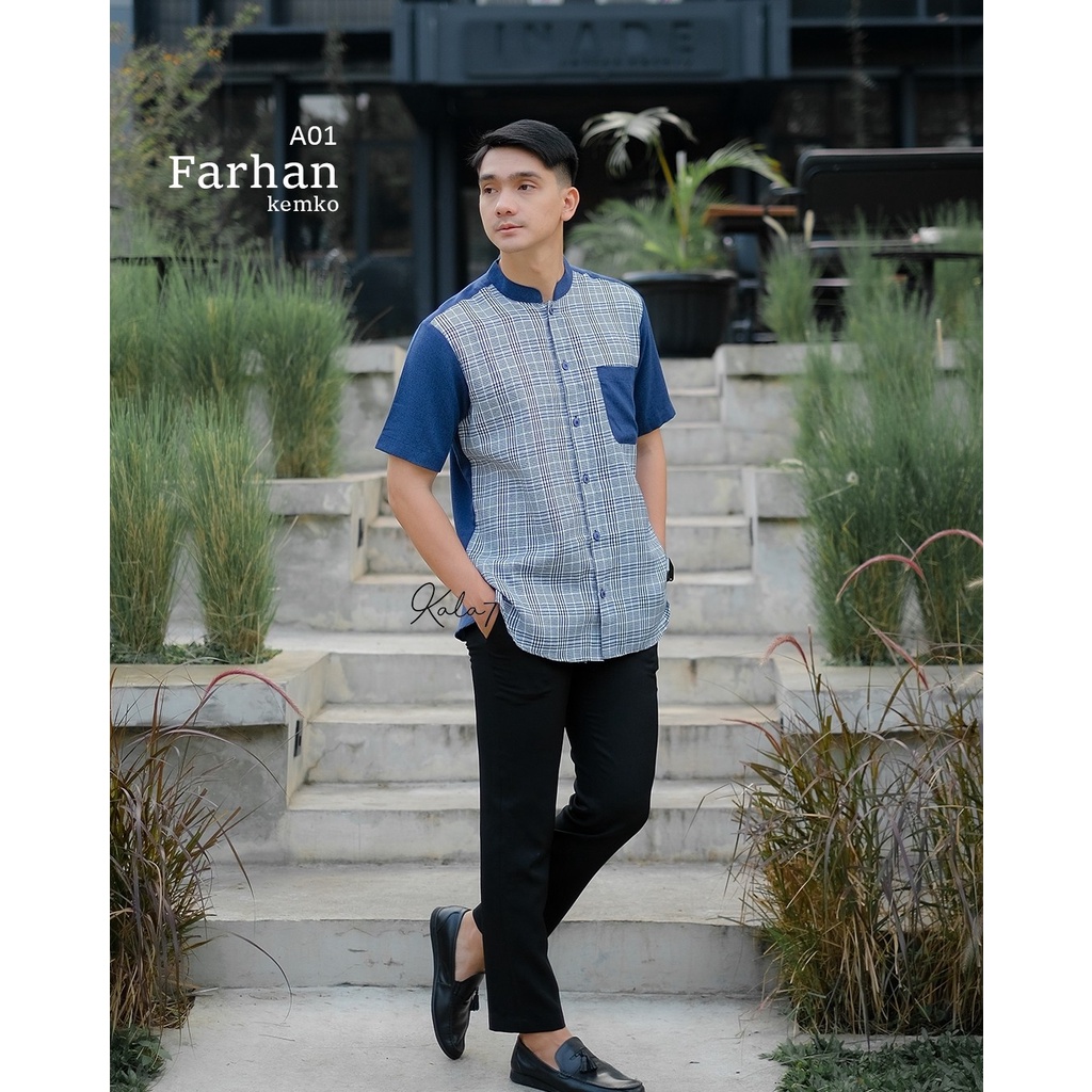 KEMKO FARHAN / KEMEJA KOKO FARHAN ZIZARA MEN / KEMKO KOTAK-KOTAK