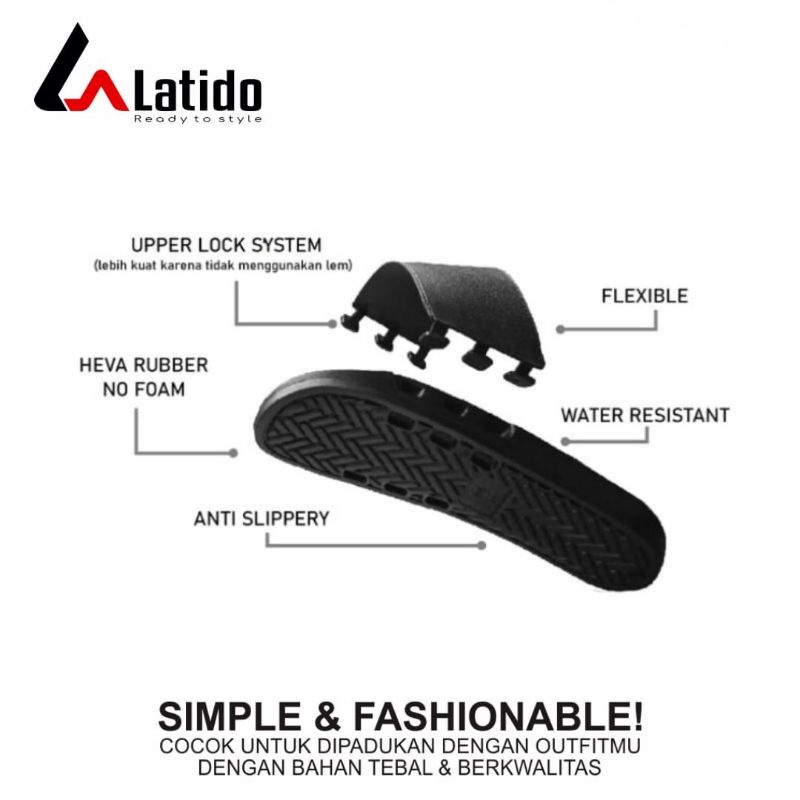 Latido Sandal Slop Pria H 11 Original