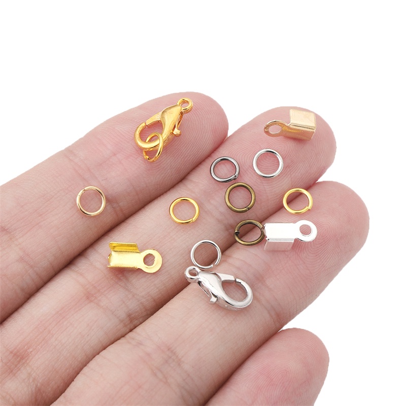 40 Pcs Cincin + 20 Pcs / Set Kait Lobster + 20pcs Cincin Konektor Untuk Membuat Perhiasan DIY