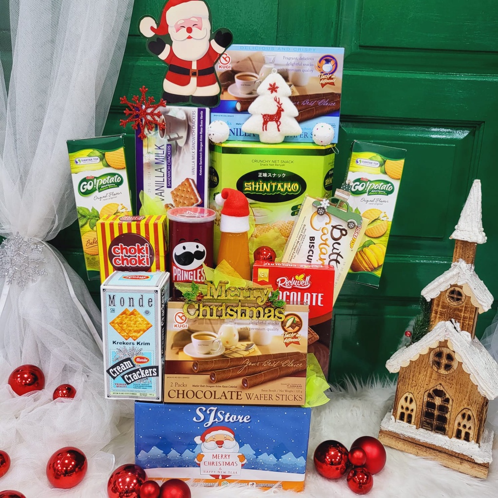 

Paket Dekorasi Hampers Natal Christmas Parcel Hadiah Kue Kering 342