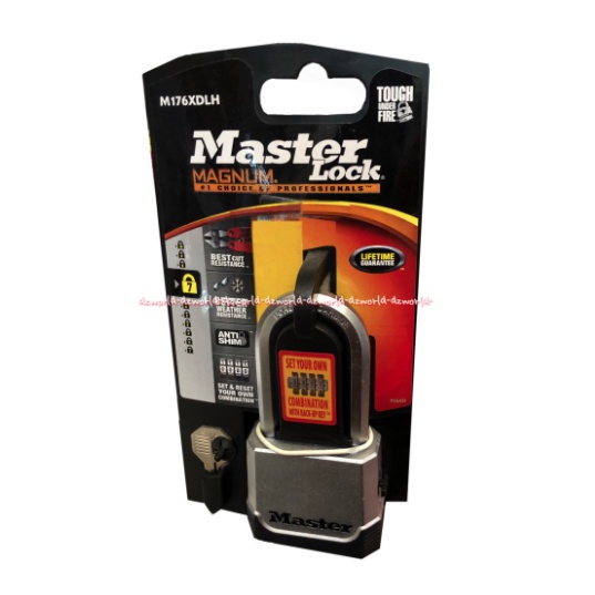 Master Lock Magnum Padlock 51mm Gembok Boron Dengan Angka dan Kunci Pad Lock Masterlock 5 cm Keamanan Daya Tahan Sangat Tinggi