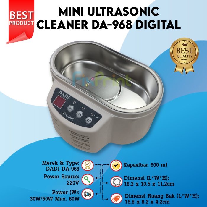 Mini Ultrasonic Cleaner Non Timer Perhiasan HP Handphone Cleaner Head Cartridge Printer Ultra Sonic