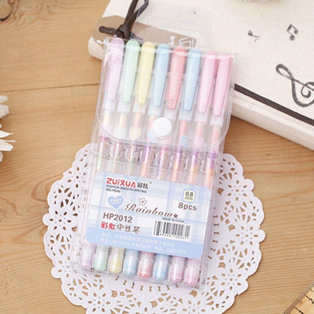 Nanas 6PCS /Set Stabilo Hadiah Siswa 6warna Dalam 1 Multicolor Pena Kreatif Alat Tulis Guas Pena