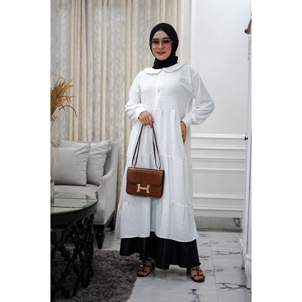 PIK - Tunik Gamia (KERAH BULAT) /Mini Dress Muslim/ Pakaian Wanita/ Tunik Jumbo