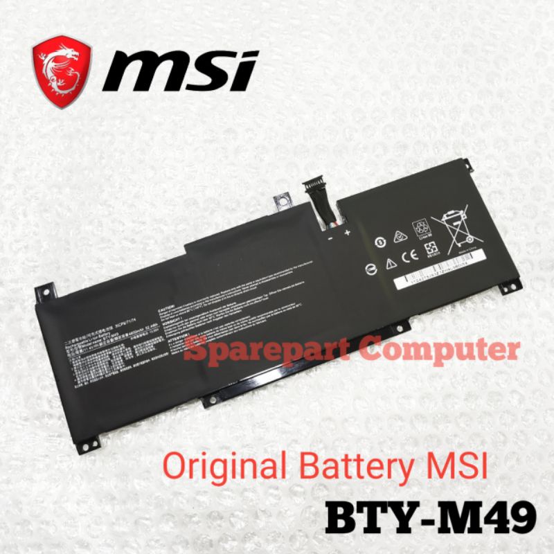 New Genuine BTY-M49 Battery For MSI Prestige 14 A10SC-009 i7-10710U