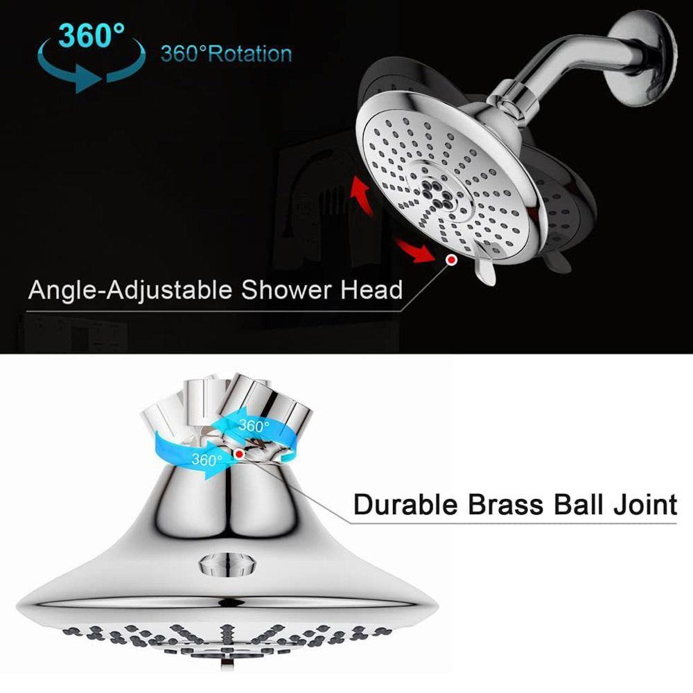 Shower Top Sprinkler Populer360° Rotasi Kamar Mandi Lima Fungsi Shower Semprot Atas Bertekanan