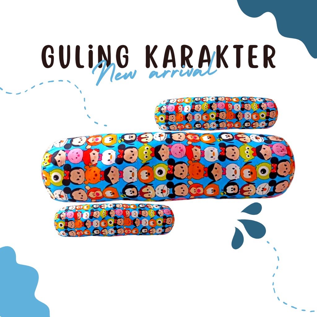 Guling karakter lucu ukuran 85x20cm nyaman buat tidur