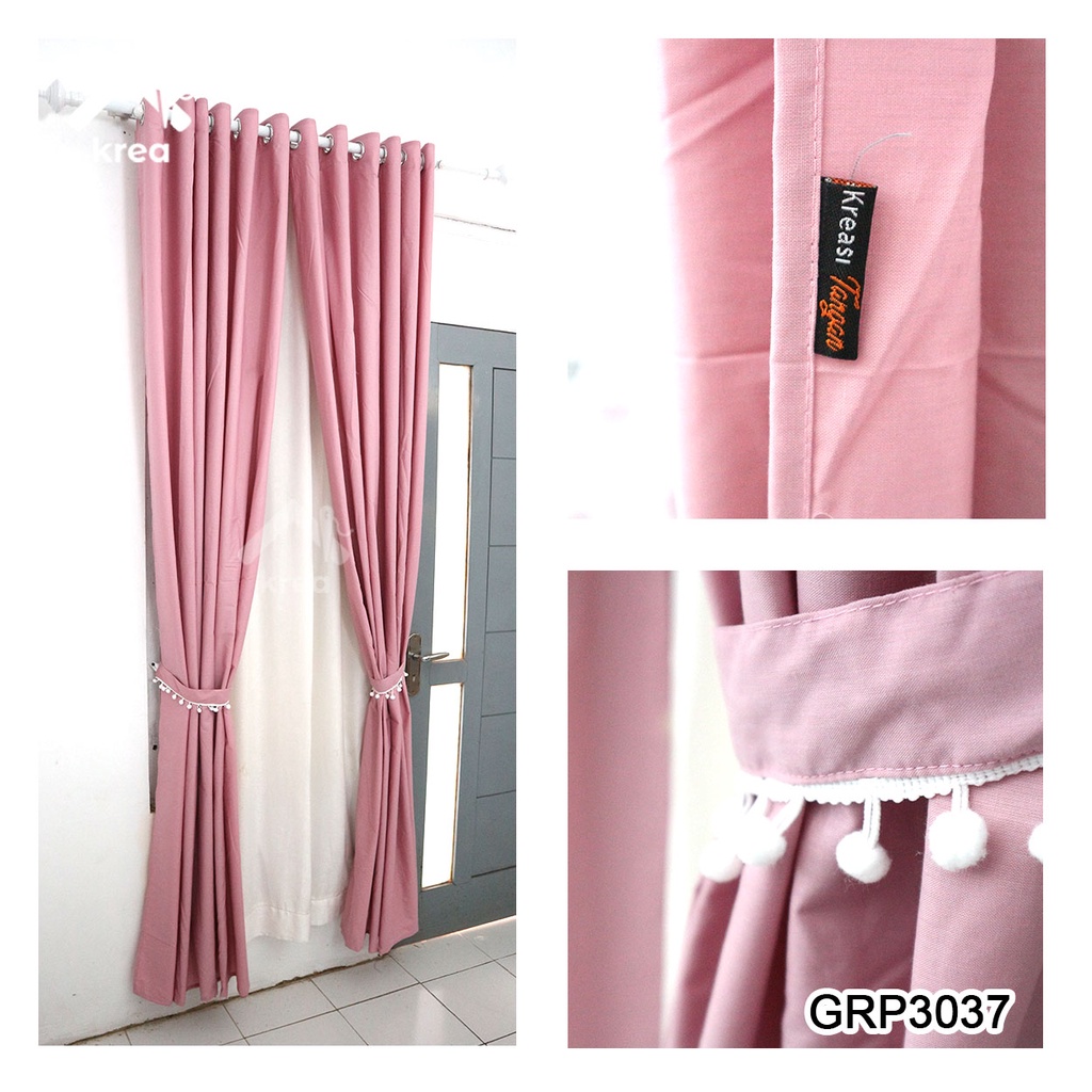 GORDEN JENDELA GORDYN PINTU TIRAI PENDEK PANJANG POLOS BAHAN KATUN CVC  - GRP3037