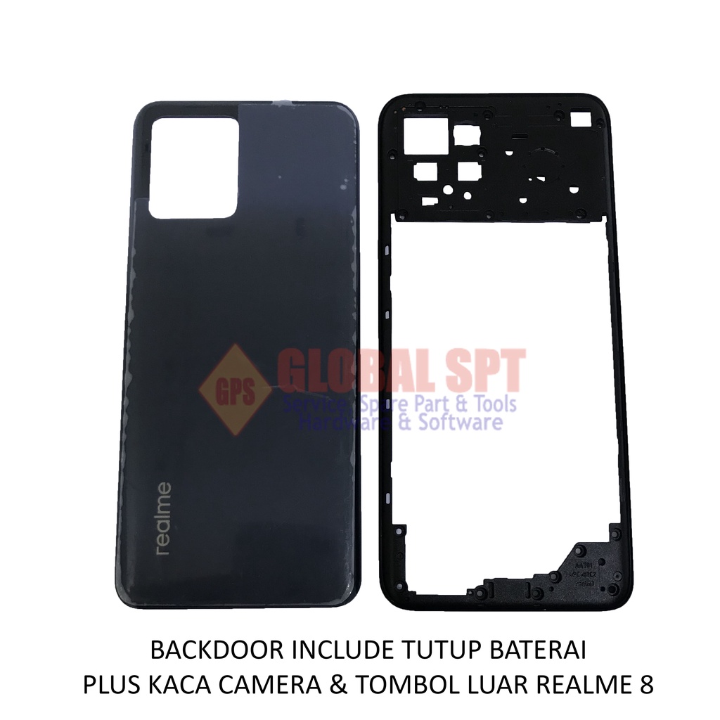 BACKDOOR REALME 8 INCLUDE TUTUP BATERAI / BACK COVER / TUTUP BELAKANG