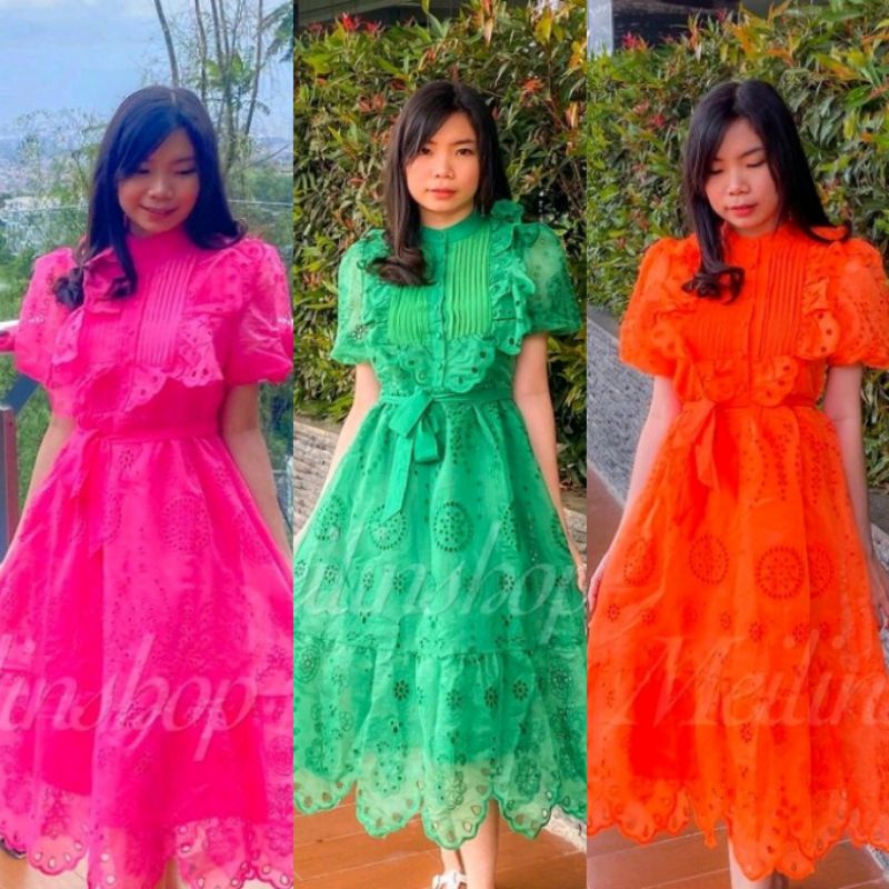 Asahi Embroidery Cotton Dress