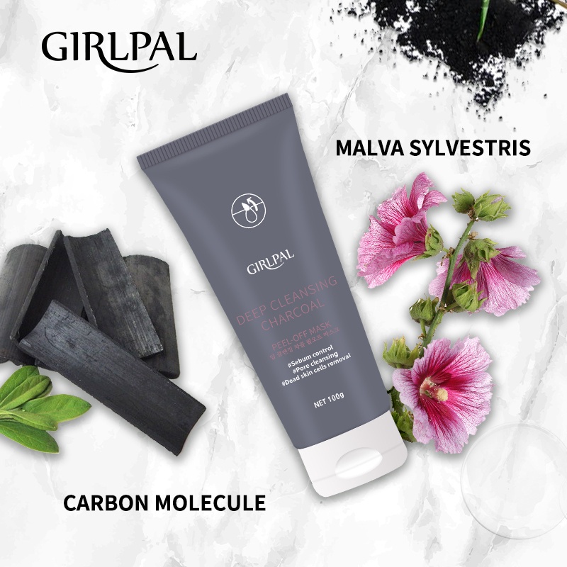 ✨ AKU MURAH ✨ GIRLPAL Charcoal Blackhead Remover Mask 100g / Peel Off Masker Wajah ​Hidung