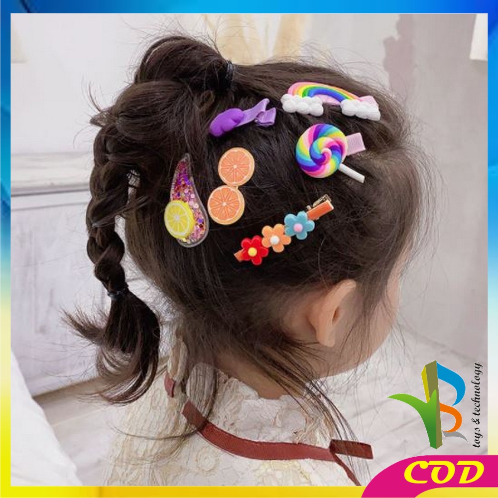 RB-C317 Set Jepit Rambut Anak 14 IN 1 / Hair Clip Anak / Jepitan Rambut Anak Perempuan / Jepit Rambut Korea Anak