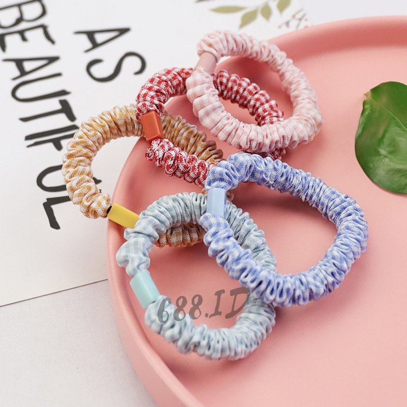 Ikat Rambut Scrunchie Anak Perempuan Wanita Dewasa Fashion Korea Aksesoris Kunciran Karet Iket Rambut  Lucu Elastis KCR 09