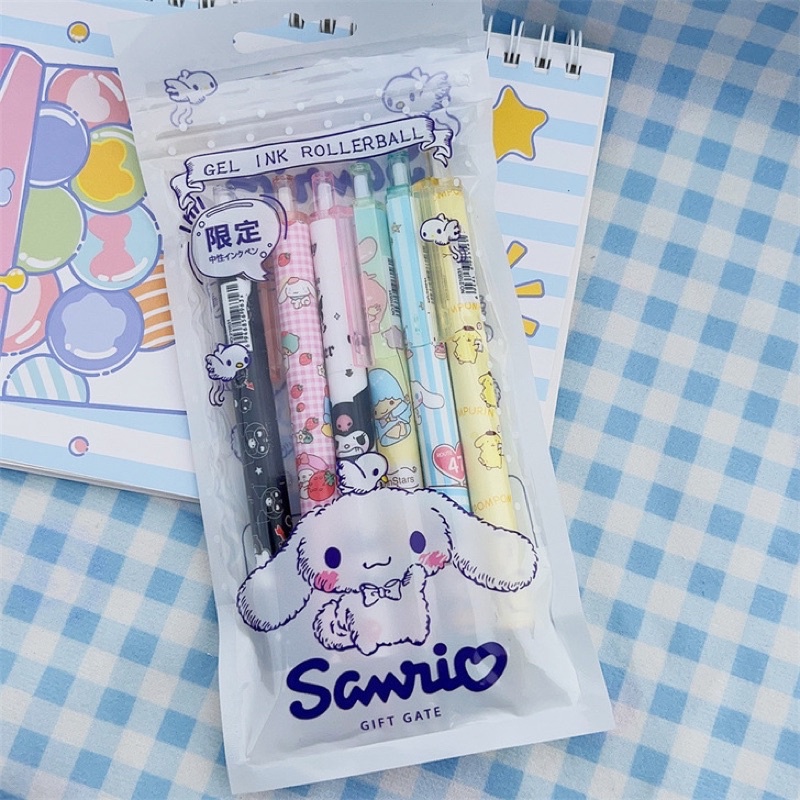 1 pcs pulpen 0.5 mm motif sanrio kucing lucu