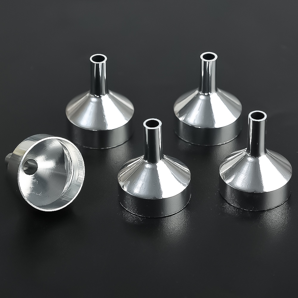 5pcs Corong Mini Bahan Aluminum Untuk Botol Parfum / Minyak Esensial