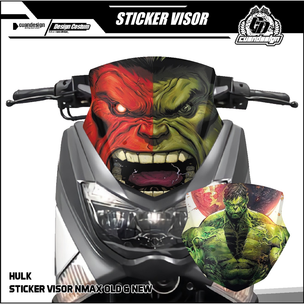 STIKER DECAL STICKER VISOR NEW NMAX 2020 / OLD NMAX (2015-2019) - HULK