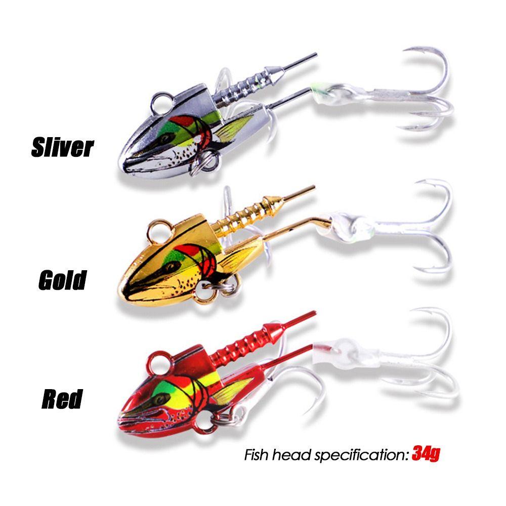 Preva Soft bass Umpan Renang Silikon fly fishing sea Lead Head hook