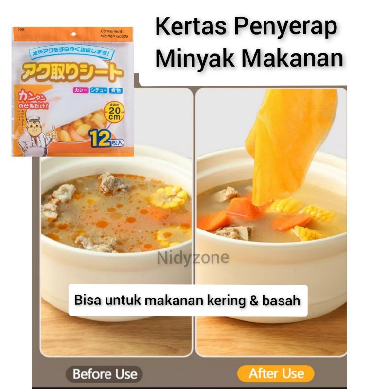 KERTAS PENYERAP MINYAK MAKANAN ANTI KOLESTROL