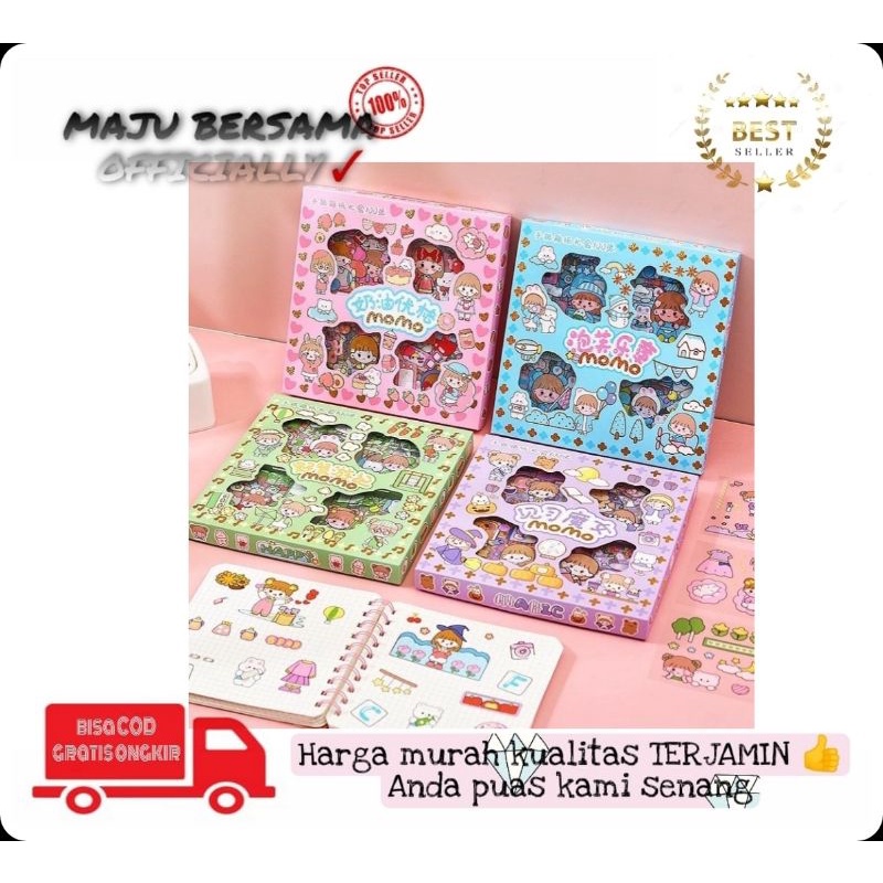 

MB - 1 kotak 100 lembar stiker aesthetic lucu sticker botol 2D stiker hp stiker motif kartun Korea lucu anti air waterproof