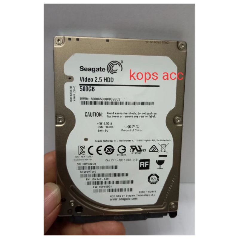 Hardisk Hdd Laptop 500Gb Seagate Slim 2.5 Inch Garansi 1 Tahun