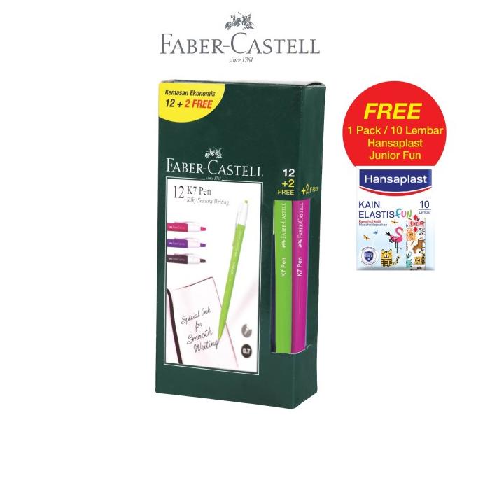 

TERLARIS Faber Castell Ballpoint K7 Pen 0.7 Ink Black 1 Box isi 12 /ALAT TULIS AESTHETIC/ALAT TULIS SEKOLAH/ALAT TULIS SET/ALAT TULIS LENGKAP/ALAT TULIS ANAK/ALAT TULIS LUCU