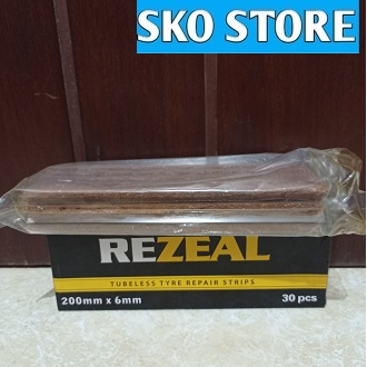 Refill Karet ban tubles REZEAL /karet tambal ban tubles/cacing ban tubles 1box (isi 6lbr=30bj) panjang 20 cm