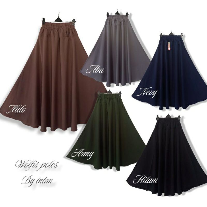 Jual ROK POLOS PAYUNG WOLFISH | ROK PAYUNG LEBAR | ROK PAYUNG POLOS