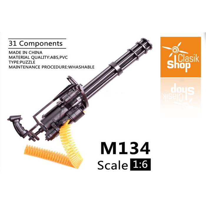1:6 Scale M134 Gatling Minigun miniatur Senjata Mesin Hot Toys Gundam