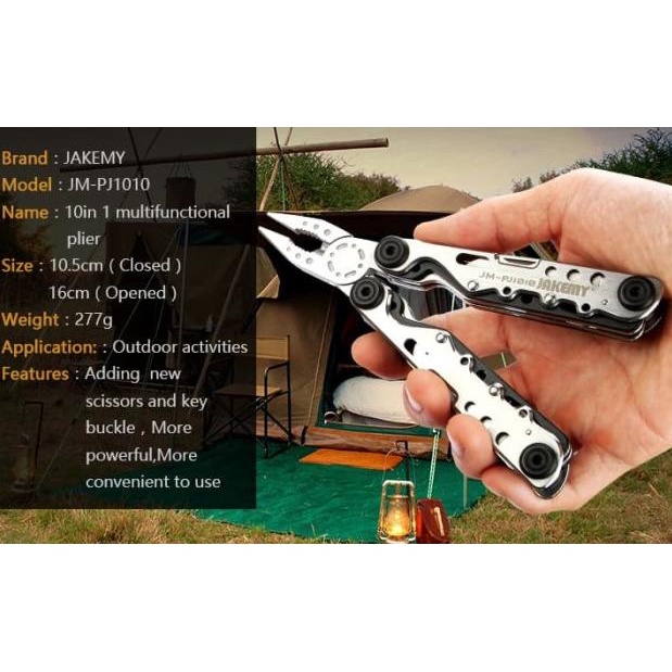 Jakemy Tang EDC Multifungsi 10 in 1 - JM-PJ1010