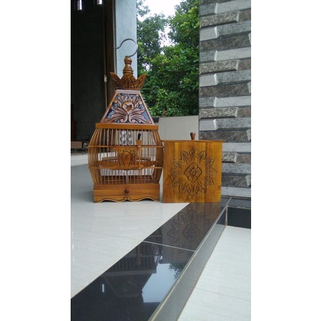 sangkar perkutut jati ukir