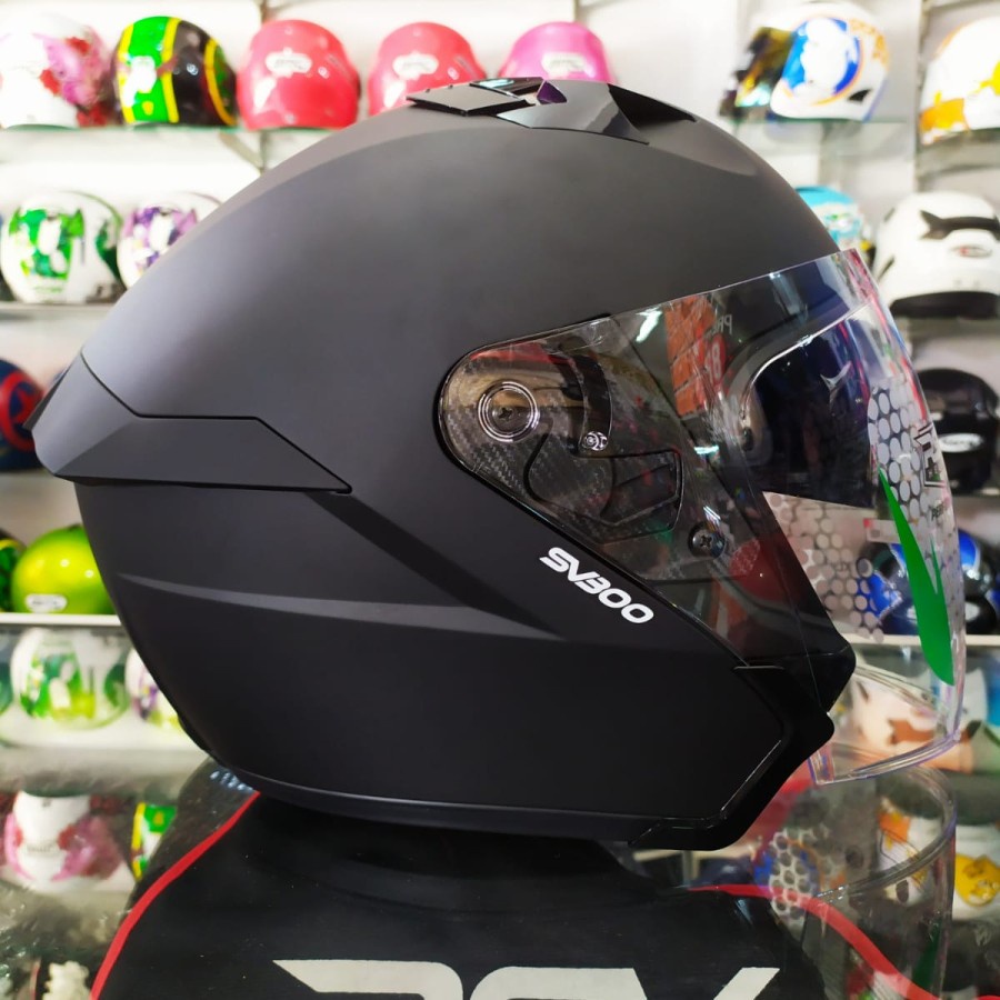 HELM RSV SV300 BLACK DOFT ORIGINAL / helm cewek dewasa terbaru 2022 ori / helem pria keren 2022 mura