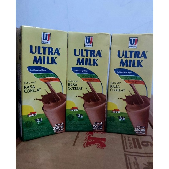 

Susu Ultra Milk Susu rasa Cokelat 250ml karton= 24pcs