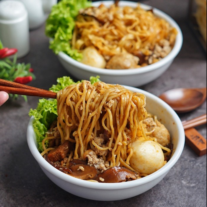 

NEW Singapore Bak Chor Mee Noodle / Mee Pok / Mee Kia - MEE KIA