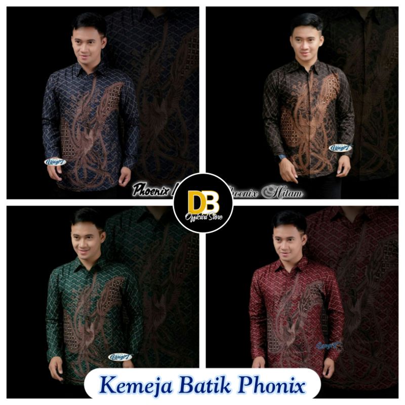 Kemeja Batik Pria Lengan Panjang Motif Phonix M L XL XXL / Kemeja Batik Modern / Kemeja Kantor / Baju Batik Pria Lengan Panjang Pekalongan / Hem Batik / Kemeja Koko / Murah / COD/ Kemeja Kerja / Seragam Resepsi