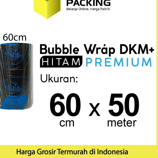 

Plastik Bubble Wrap Hitam 60cm x 50m DKM PLUS Bubblewrap ROLL
