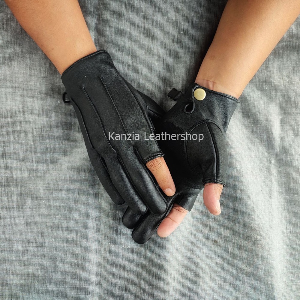 Kanzia Leathershop Sarung Tangan Motor Kulit Cubit Touch