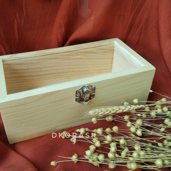 

KOTAK MAHAR UANG KAYU JATI BELANDA WOODEN BOX 20X10 - Ttp Akrilik